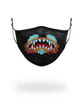 ADULT DRAGON SHARK FORM FITTING FACE MASK